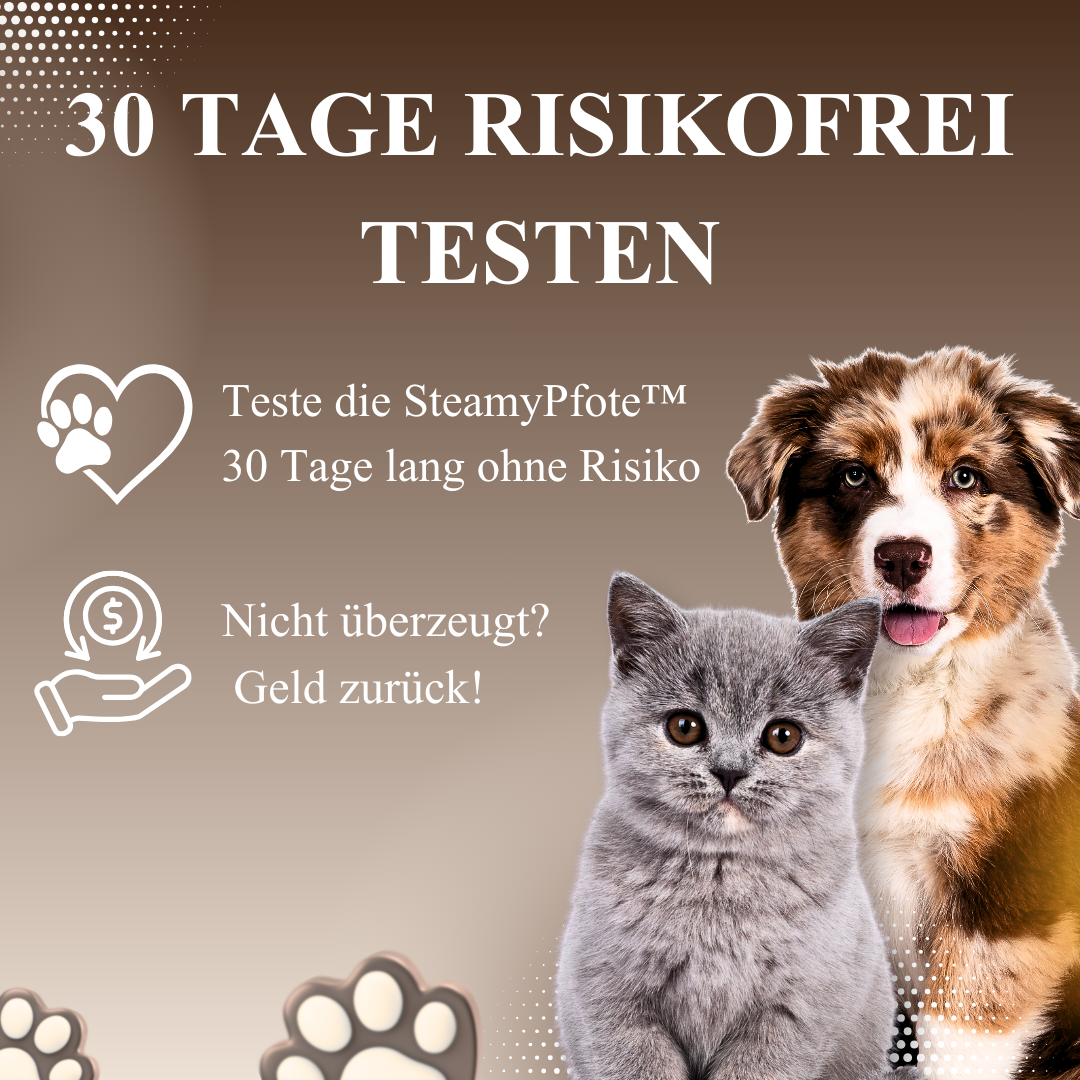 SteamyPfote™ – Die stressfreie Dampfbürste für dein Haustier