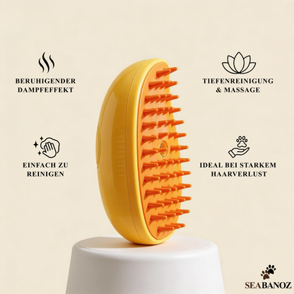 SteamyPfote™ – Die stressfreie Dampfbürste für dein Haustier