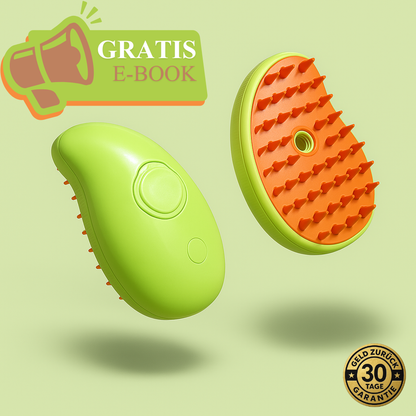 SteamyPfote - Dampfbürste für gesundes, glänzendes Fell